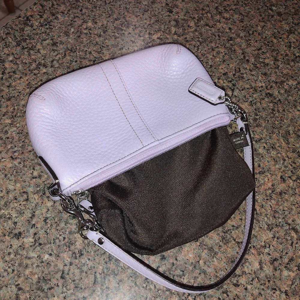 COACH Light Purple Pebbled Leather Wristlet